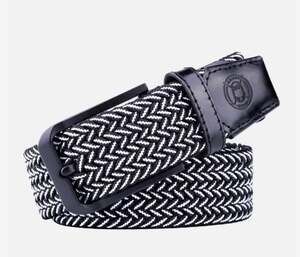 Ghost Golf Bryson Golf Belt Black White Herringbone Braided